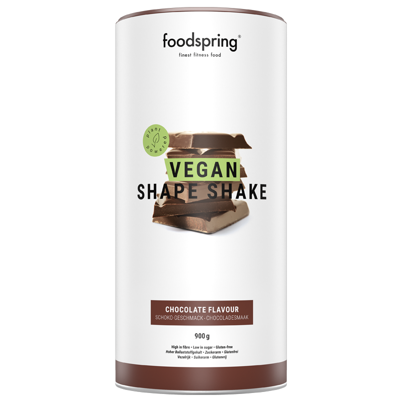 foodspring Vegan Shape Shake | 900g | Schokolade | Vegan Protein Shake | Mahlzeitenersatz zum Abnehmen