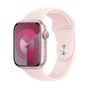 Apple Watch Series 9 45 mm Aluminium (GPS) Sportarmband S/M pink