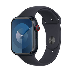 Apple Watch Series 9 45 mm Aluminium (GPS+Cellular) Sportarmband M/L mitternacht