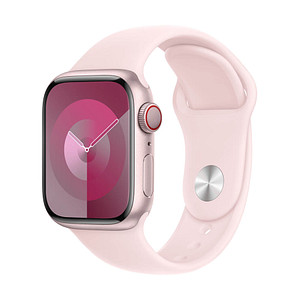 Apple Watch Series 9 45 mm Aluminium (GPS+Cellular) Sportarmband M/L pink