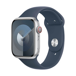 Apple Watch Series 9 45 mm Aluminium (GPS+Cellular) Sportarmband M/L silber