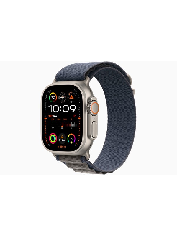 Apple Watch Ultra 2 GPS + Cellular 49mm - Titanium Case with Blue Alpine Loop - Large