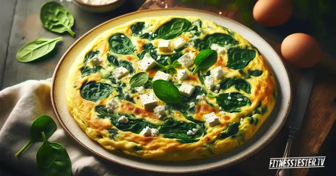 Spinat-Omelett mit Feta