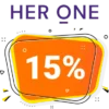 15% HER ONE Rabatt – Newsletter