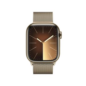 0 Apple Watch Series 9 (GPS + Cellular) 45mm Edelstahlgehäuse gold, Milanese Loop gold