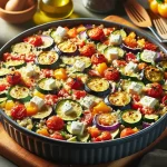 Gemüseauflauf mit Quinoa und Feta