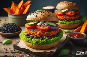 Süßkartoffel-Bohnen-Burger