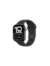 Apple Watch Series 10 GPS + Cellular 46mm - Jet Black Aluminium Case with Black Sport Band - M/L