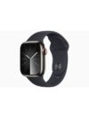 Apple Watch Series 9 GPS + Cellular 41mm - Graphite Stainless Steel Case with Midnight Sport Band - S/M