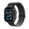 Apple Watch Ultra 2 LTE 49mm schwarzes Titan Gehäuse mit schwarzem Titan Milanese Armband - S