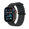Apple Watch Ultra 2 LTE 49mm schwarzes Titan Gehäuse mit schwarzen Ozean Armband