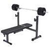 GORILLA SPORTS Hantelbank Hantelbank - mit Ablage, 40/70/100kg Set, Klappbar mit Gewichten