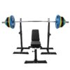 GORILLA SPORTS Hantelbank mit Gewichten, Ablage, Hantelset 150 kg, Olympia Langhantelstange 50mm, (1-tlg)
