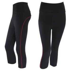 dynamic24 Yogaleggings Damen 3/4 Leggings Yoga Fitness Leggins Jogging Trainingshose Sporthose Hosen schwarz pink
