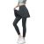 Blusmart Leggings Frauen Tennis Rock Leggings mit Taschen (Stilvolle zweiteilige Culottes, 1-tlg., Design mit hoher Taille) Sport Gym Jogging Yoga hosen