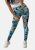Holala Leggings Yoga Leggings Stretch High Waist Hose Mesh Blumen Print (1-tlg) 4028 in Blau