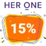 15% HER ONE Rabatt – Newsletter