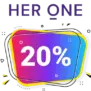 20% HER ONE Gutschein – AUF ALLES