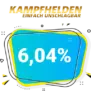 6,04% Kampfhelden Rabatt – Cashback